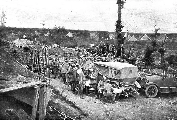 De l'ailette a la Scarpe; le poste de commandement d'un corps d'armee devant Roye, 1918. Creator: Unknown