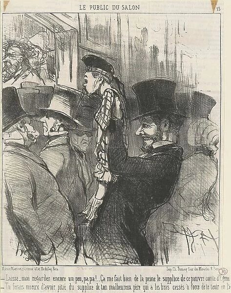 Laisse-moi regarder encore... papa!, 19th century. Creator: Honore Daumier