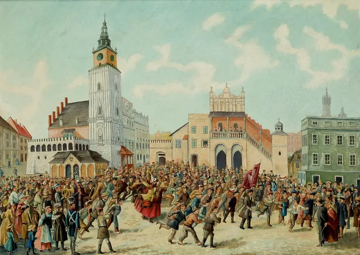 Framed Print : Lajkonik in the Main Market Square in Krakow, 1815-1820. Creator: Klemens Bakowski Framed Print : Lajkonik in the Main Market Square in Krakow, 1815-1820. Creator: Klemens Bakowski