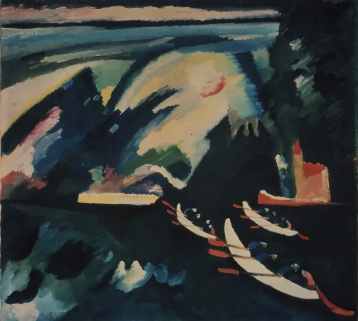 Framed Print : The Lake, 1910. Artist: Kandinsky, Wassily Vasilyevich (1866-1944) Framed Print : The Lake, 1910. Artist: Kandinsky, Wassily Vasilyevich (1866-1944)