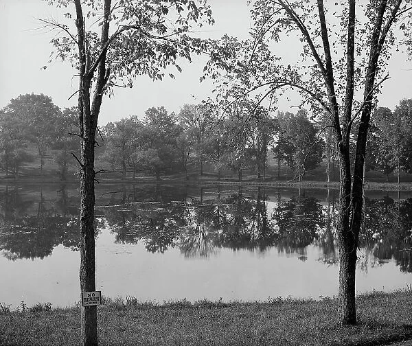 Lake in asylum grounds, Concord, N.H. between 1900 and 1910. Creator: Unknown