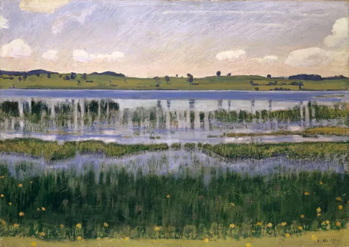 Framed Print : Lake Burgaschi (near Langenthal), ca 1901. Creator: Hodler, Ferdinand (1853-1918) Framed Print : Lake Burgaschi (near Langenthal), ca 1901. Creator: Hodler, Ferdinand (1853-1918)