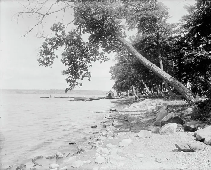 Framed Print : Lake Chautauqua, between 1880 and 1899. Creator: Unknown Framed Print : Lake Chautauqua, between 1880 and 1899. Creator: Unknown