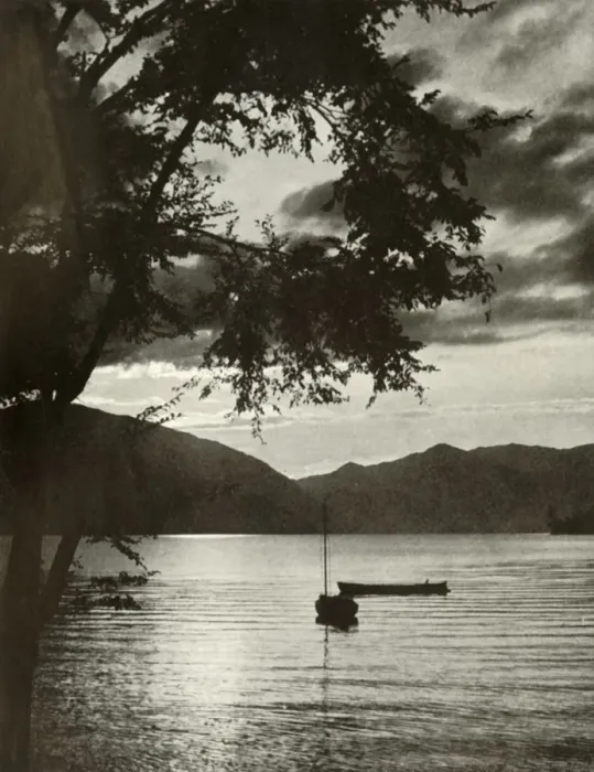 Framed Print : Lake Chuzenji, 1910. Creator: Herbert Ponting Framed Print : Lake Chuzenji, 1910. Creator: Herbert Ponting