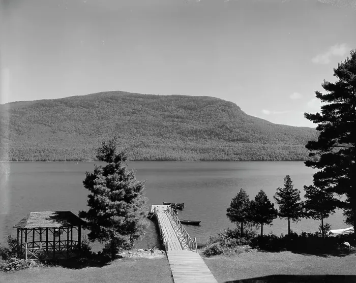Framed Print : Lake Dunmore from Mountain Spring Hotel, Green Mountains, between 1900 and 1905. Creator: Unknown Framed Print : Lake Dunmore from Mountain Spring Hotel, Green Mountains, between 1900 and 1905. Creator: Unknown