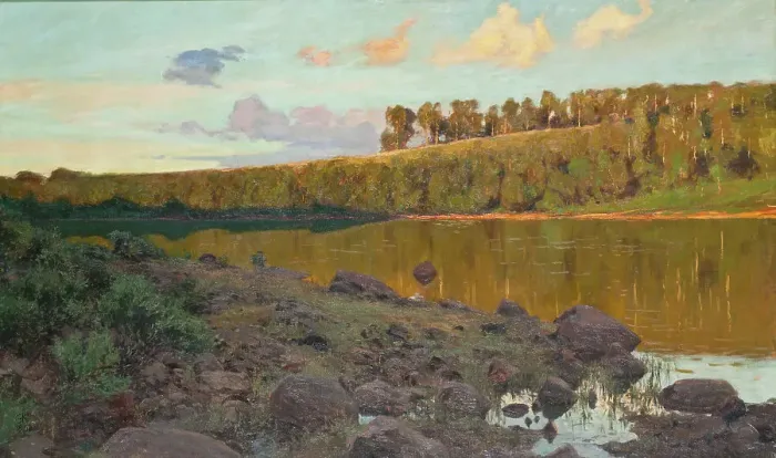 Framed Print : Lake in the Forest, 1898. Creator: Gottfrid Kallstenius Framed Print : Lake in the Forest, 1898. Creator: Gottfrid Kallstenius