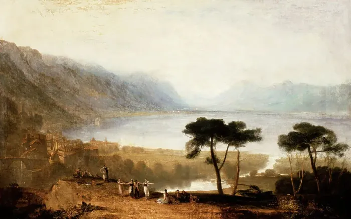 Framed Print : Lake of Geneva from Montreux, c1810. Creator: JMW Turner Framed Print : Lake of Geneva from Montreux, c1810. Creator: JMW Turner
