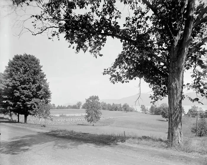 Framed Print : Lake George Country Club, golf links on Lake George, N.Y. between 1900 and 1910. Creator: Unknown Framed Print : Lake George Country Club, golf links on Lake George, N.Y. between 1900 and 1910. Creator: Unknown
