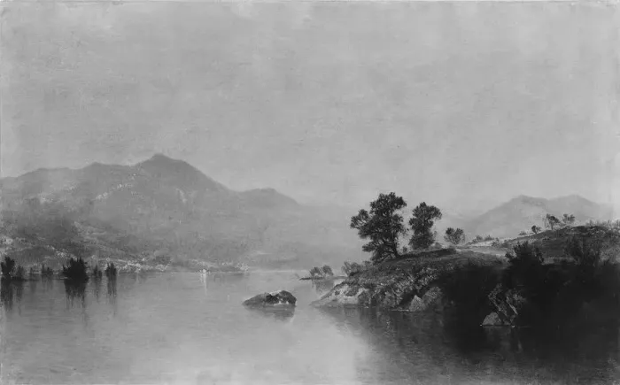 Framed Print : Lake George, New York, 1872. Creator: John Frederick Kensett Framed Print : Lake George, New York, 1872. Creator: John Frederick Kensett