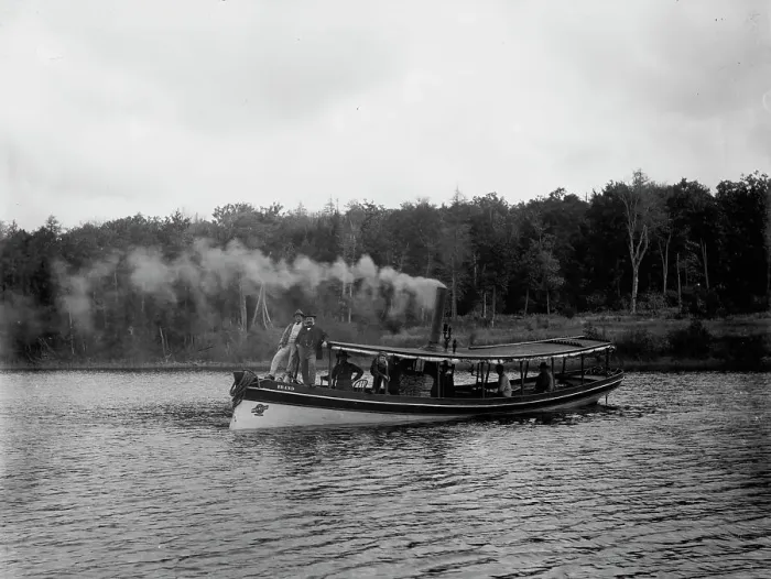 Framed Print : Lake Gogebic, Mich. steamboat Brand, between 1880 and 1899. Creator: Unknown. Lake Gogebic, Mich. steamboat Brand, between 1880 and 1899. Creator: Unknown Framed Print : Lake Gogebic, Mich. steamboat Brand, between 1880 and 1899. Creator: Unknown. Lake Gogebic, Mich. steamboat Brand, between 1880 and 1899. Creator: Unknown