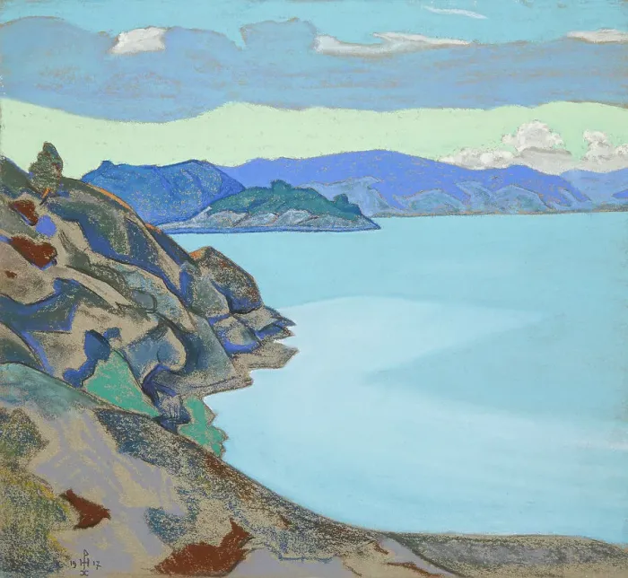 Framed Print : Lake Hympola, 1917. Creator: Roerich, Nicholas (1874-1947) Framed Print : Lake Hympola, 1917. Creator: Roerich, Nicholas (1874-1947)