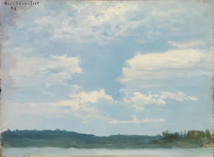 Framed Print : Lake Landscape, Cloudy Sky, 1886. Creator: Eero Jarnefelt Framed Print : Lake Landscape, Cloudy Sky, 1886. Creator: Eero Jarnefelt