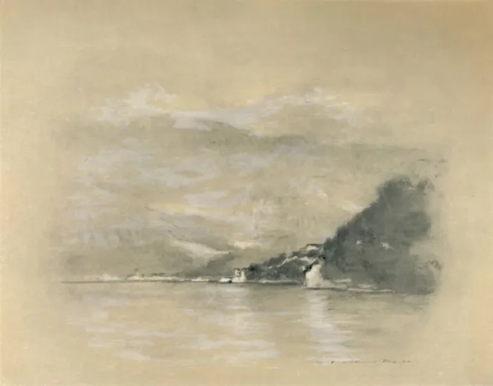 Framed Print : Lake of Lucerne, 1903. Artist: Mortimer L Menpes Framed Print : Lake of Lucerne, 1903. Artist: Mortimer L Menpes