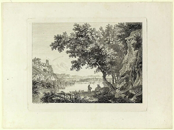 Lake Nemi, 1794. Creator: Albert Christoph Dies