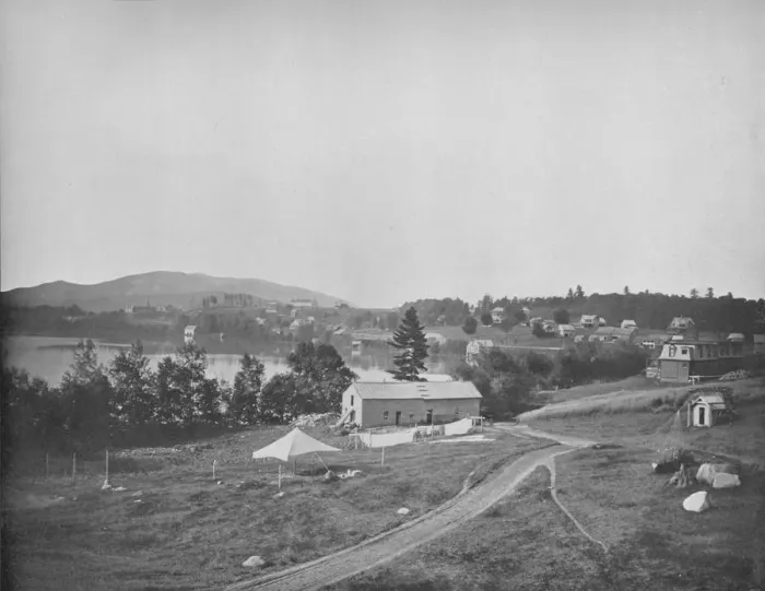 Framed Print : Lake Placid, Adirondacks, New York, c1897. Creator: Unknown Framed Print : Lake Placid, Adirondacks, New York, c1897. Creator: Unknown