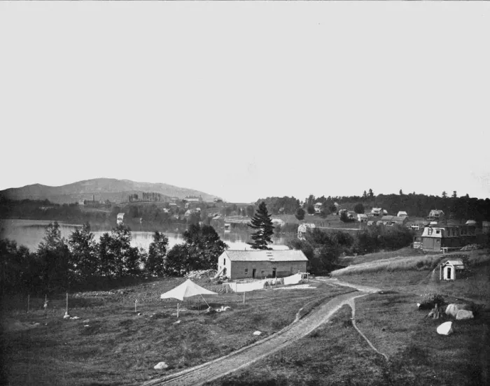 Framed Print : Lake Placid, Adirondacks, New York State, USA, c1900. Creator: Unknown Framed Print : Lake Placid, Adirondacks, New York State, USA, c1900. Creator: Unknown