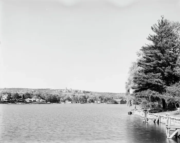 Framed Print : Lake Quinsigamond, Worcester, Mass. between 1900 and 1906. Creator: Unknown Framed Print : Lake Quinsigamond, Worcester, Mass. between 1900 and 1906. Creator: Unknown