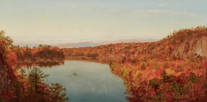 Framed Print : Lake Shawangunk, 1863. Creator: Worthington Whittredge Framed Print : Lake Shawangunk, 1863. Creator: Worthington Whittredge