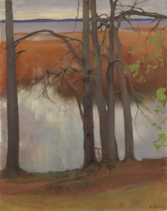 Framed Print : Lake Shore with Reeds, 1905. Creator: Eero Jarnefelt Framed Print : Lake Shore with Reeds, 1905. Creator: Eero Jarnefelt