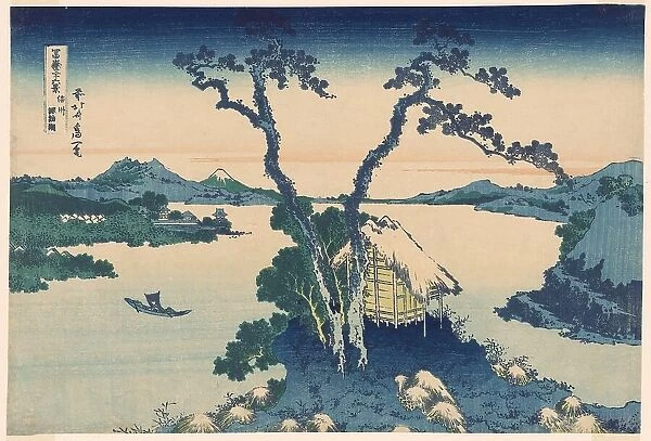 Lake Suwa in Shinano Province (Shinshu Suwako), from the series 'Thirty-six Views of... c. 1830 / 33. Creator: Hokusai. Lake Suwa in Shinano Province (Shinshu Suwako), from the series 'Thirty-six Views of... c. 1830 / 33. Creator: Hokusai