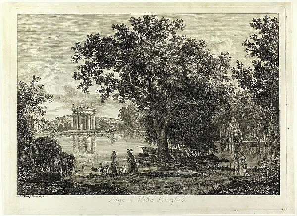 Lake in Villa Borghese, 1793. Creator: Albert Christoph Dies