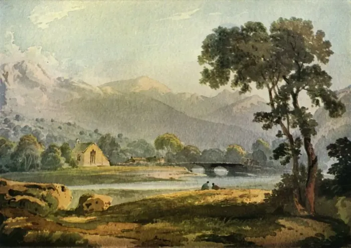 Framed Print : In the Lakes, early 19th century, (1943). Creator: John Varley I Framed Print : In the Lakes, early 19th century, (1943). Creator: John Varley I