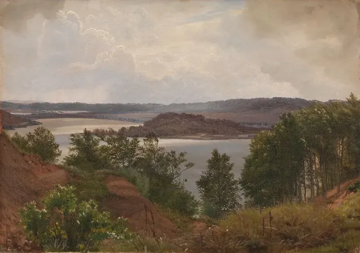 Framed Print : The Lakes at Laven near Silkeborg, 1875. Creator: Vilhelm Kyhn Framed Print : The Lakes at Laven near Silkeborg, 1875. Creator: Vilhelm Kyhn