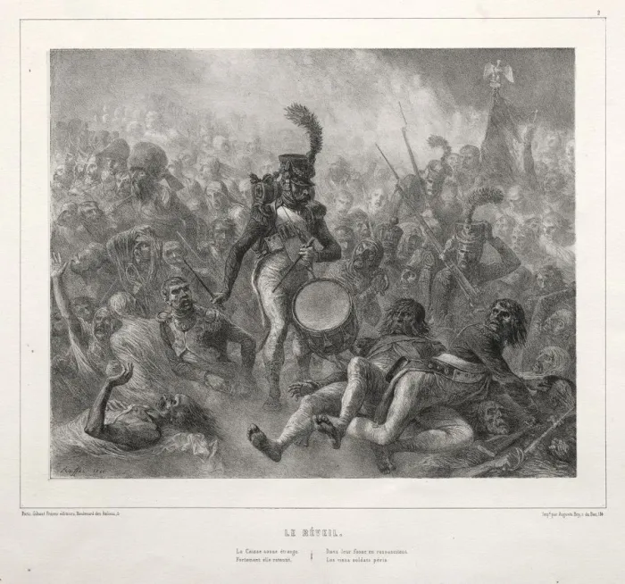 Framed Print : LAlbum de 1832: Reveil, 1832. Creator: Auguste Raffet (French, 1804-1860) Framed Print : LAlbum de 1832: Reveil, 1832. Creator: Auguste Raffet (French, 1804-1860)