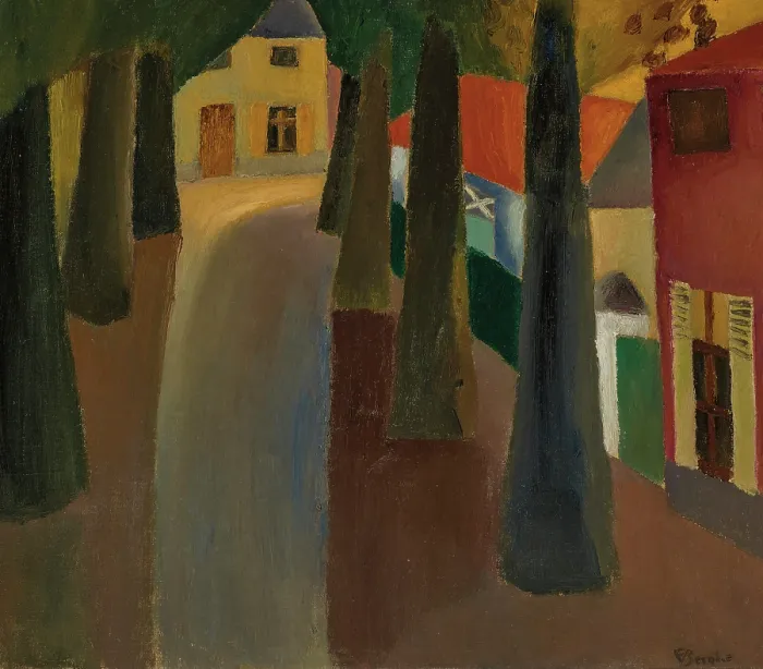 Framed Print : L'allee du chateau a Bachte-Maria-Leerne, 1923. Creator: Van den Berghe, Frits (1883-1939). L'allee du chateau a Bachte-Maria-Leerne, 1923 Framed Print : L'allee du chateau a Bachte-Maria-Leerne, 1923. Creator: Van den Berghe, Frits (1883-1939). L'allee du chateau a Bachte-Maria-Leerne, 1923