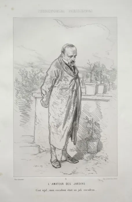 Framed Print : LAmateur des Jardins. Creator: Paul Gavarni (French, 1804-1866) Framed Print : LAmateur des Jardins. Creator: Paul Gavarni (French, 1804-1866)
