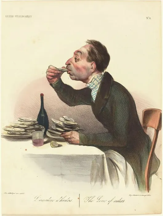 Framed Print : L'amateur d'huitres, 1836. Creator: Honore Daumier Framed Print : L'amateur d'huitres, 1836. Creator: Honore Daumier