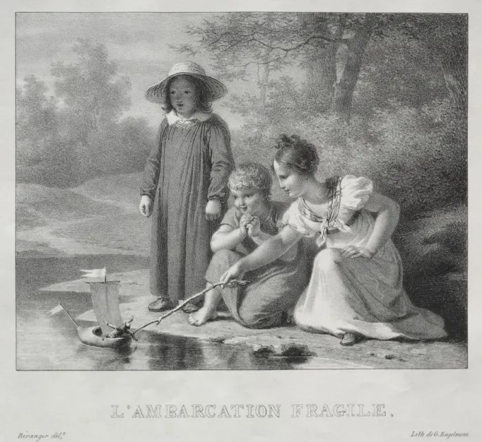 Framed Print : LAmbarcation fragile. Creator: Antoine Beranger (French, 1785-1867) Framed Print : LAmbarcation fragile. Creator: Antoine Beranger (French, 1785-1867)