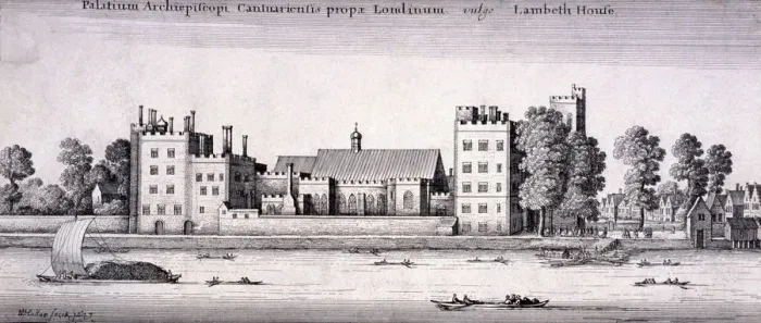 Framed Print : Lambeth Palace, London, 1647. Artist: Wenceslaus Hollar Framed Print : Lambeth Palace, London, 1647. Artist: Wenceslaus Hollar