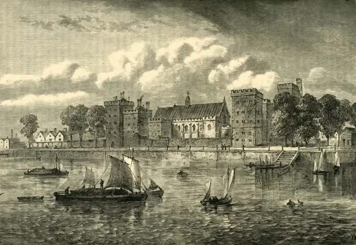 Framed Print : Lambeth Palace from the River, 1709, (c1878). Creator: Unknown Framed Print : Lambeth Palace from the River, 1709, (c1878). Creator: Unknown