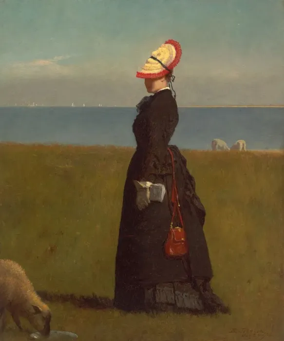 Framed Print : Lambs, Nantucket, 1874. Creator: Eastman Johnson Framed Print : Lambs, Nantucket, 1874. Creator: Eastman Johnson