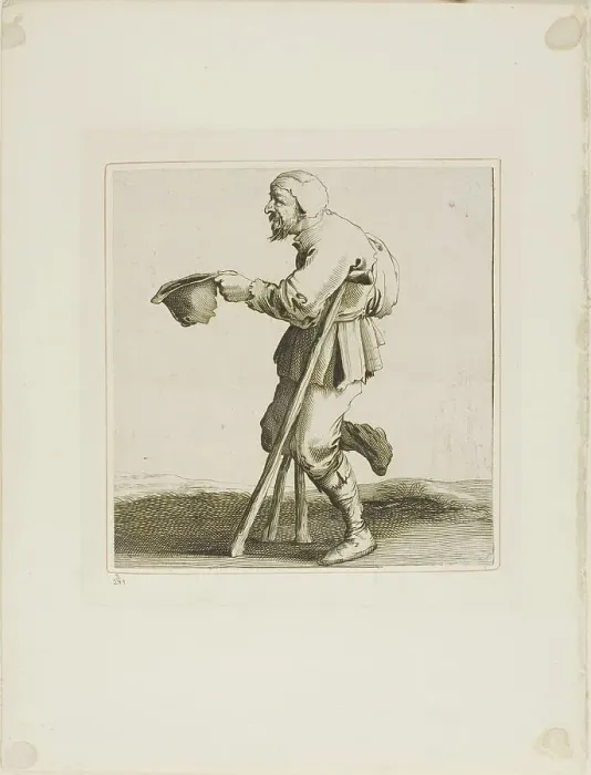 Framed Print : Lame Beggar Asking for Alms, from T is al verwart-gaern (It's already confusing), n.d. Creator: Pieter Jansz. Quast Framed Print : Lame Beggar Asking for Alms, from T is al verwart-gaern (It's already confusing), n.d. Creator: Pieter Jansz. Quast