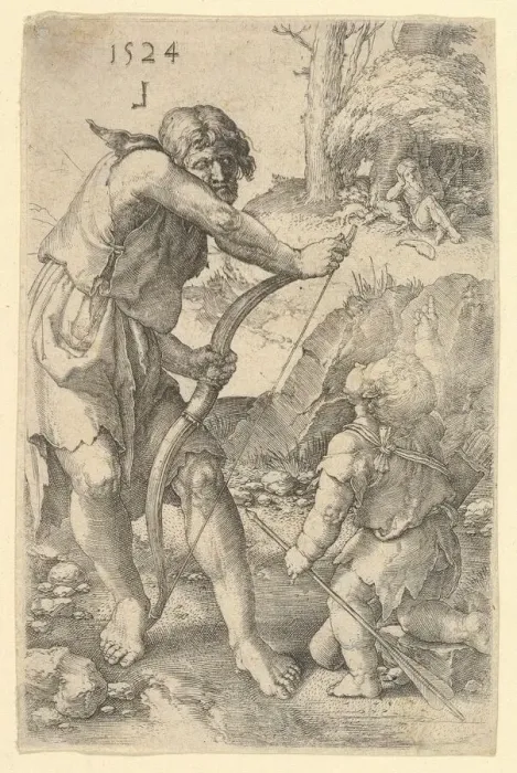 Framed Print : Lamech and Cain, 1524. Creator: Lucas van Leyden Framed Print : Lamech and Cain, 1524. Creator: Lucas van Leyden