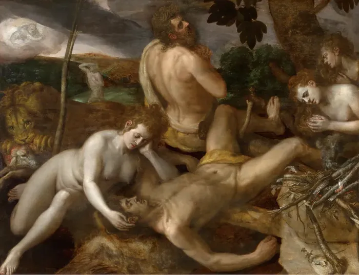 Framed Print : The Lamentation over Abel. Creator: Frans Floris Framed Print : The Lamentation over Abel. Creator: Frans Floris