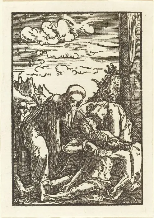 Framed Print : The Lamentation beneath the Cross, c. 1513. Creator: Albrecht Altdorfer Framed Print : The Lamentation beneath the Cross, c. 1513. Creator: Albrecht Altdorfer