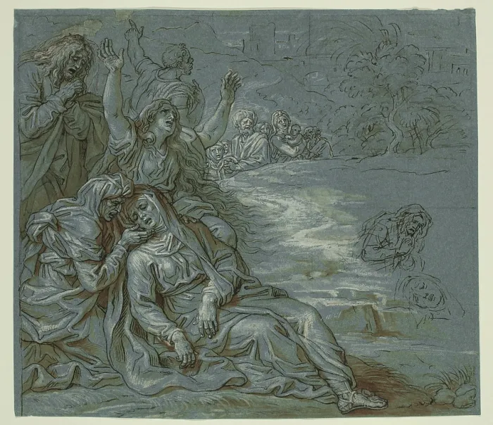Framed Print : Lamentation, c1680. Creator: Michel Ange Corneille Framed Print : Lamentation, c1680. Creator: Michel Ange Corneille