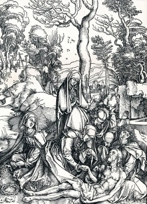 Framed Print : The Lamentation for Christ, 1498 (1906). Artist: Albrecht Durer Framed Print : The Lamentation for Christ, 1498 (1906). Artist: Albrecht Durer