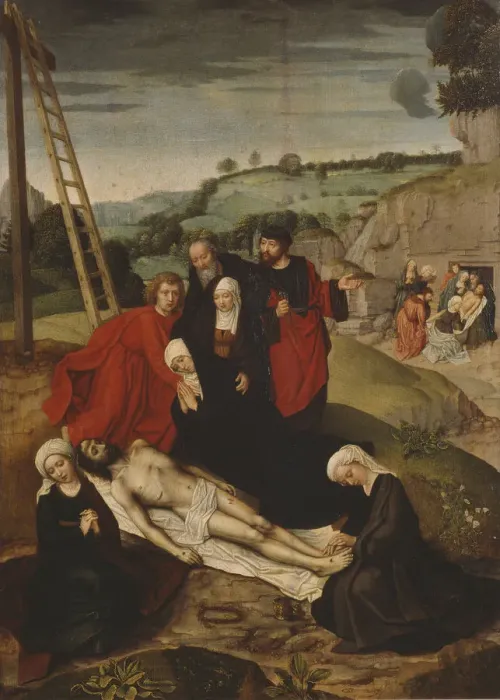 Framed Print : The Lamentation over Christ. Artist: Isenbrant, Adriaen (1490-1551) Framed Print : The Lamentation over Christ. Artist: Isenbrant, Adriaen (1490-1551)