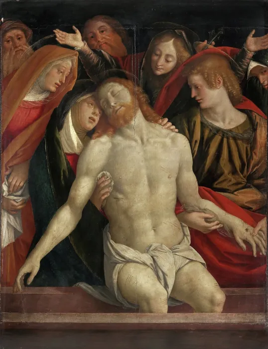 Framed Print : The Lamentation over Christ, c1503. Creator: Ferrari, Gaudenzio (ca 1477-1546) Framed Print : The Lamentation over Christ, c1503. Creator: Ferrari, Gaudenzio (ca 1477-1546)