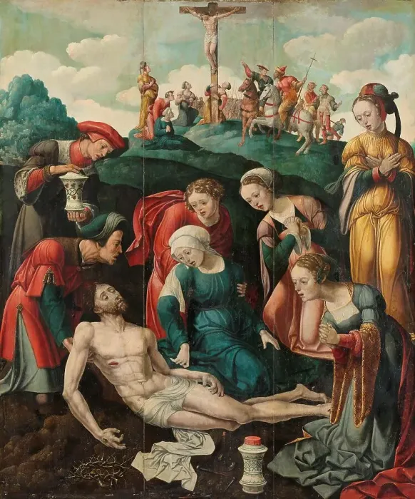 Framed Print : The Lamentation of Christ, c.1530-c.1540. Creator: Cornelis Buys the Younger Framed Print : The Lamentation of Christ, c.1530-c.1540. Creator: Cornelis Buys the Younger