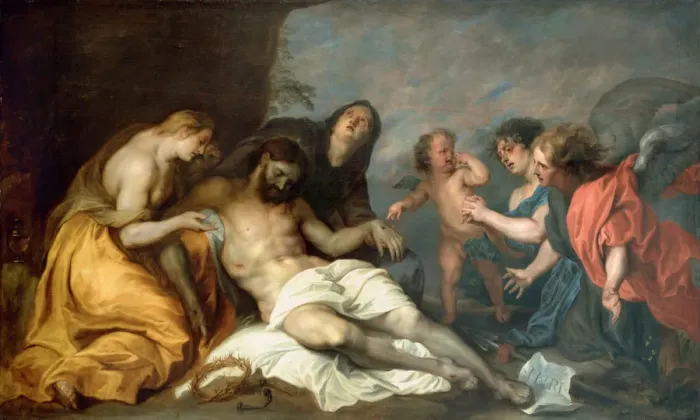 Framed Print : The Lamentation over Christ, ca 1637-1640. Artist: Dyck, Sir Anthonis, van (1599-1641) Framed Print : The Lamentation over Christ, ca 1637-1640. Artist: Dyck, Sir Anthonis, van (1599-1641)