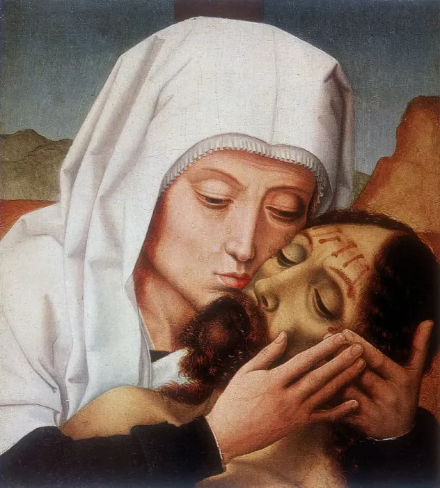 Framed Print : Lamentation over Christ, early 16th century. Artist: Gerard David Framed Print : Lamentation over Christ, early 16th century. Artist: Gerard David