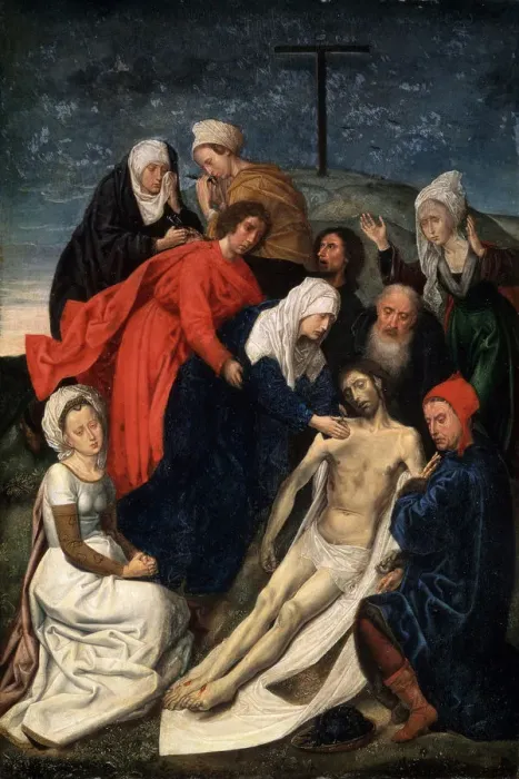 Framed Print : The Lamentation over Christ, early 16th century. Artist: Hugo van der Goes Framed Print : The Lamentation over Christ, early 16th century. Artist: Hugo van der Goes