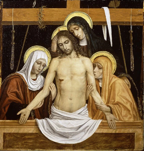 The Lamentation over Christ with the three Marys (Polittico di san Bartolomeo), 1515-1520. Creator: Bergognone, Ambrogio (1453-1523)