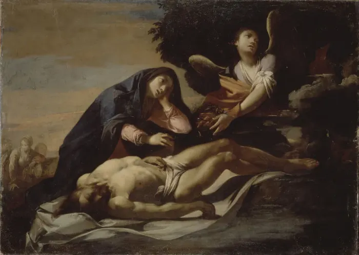 Framed Print : The Lamentation over Christ, Mid of 17th cen Artist: Stanzione, Massimo (ca. 1585-ca. 1658) Framed Print : The Lamentation over Christ, Mid of 17th cen Artist: Stanzione, Massimo (ca. 1585-ca. 1658)