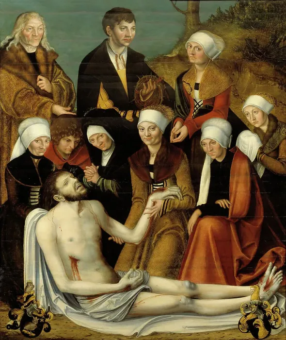 Framed Print : The Lamentation. Creator: School of Lucas Cranach the Elder Framed Print : The Lamentation. Creator: School of Lucas Cranach the Elder